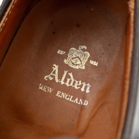 980$ ALDEN Blucher 7118S' Brown Leather Split Toe Derby USA Made Size : 12 D - Picture 13 of 15